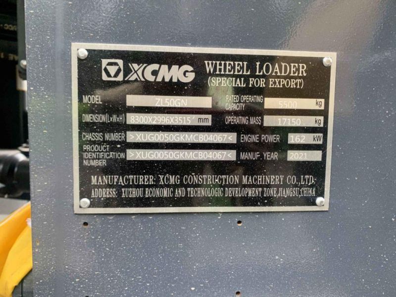 Oriemac 5ton 3m3 Wheel Loader Zl50gn Compact Tractor Front End Loader