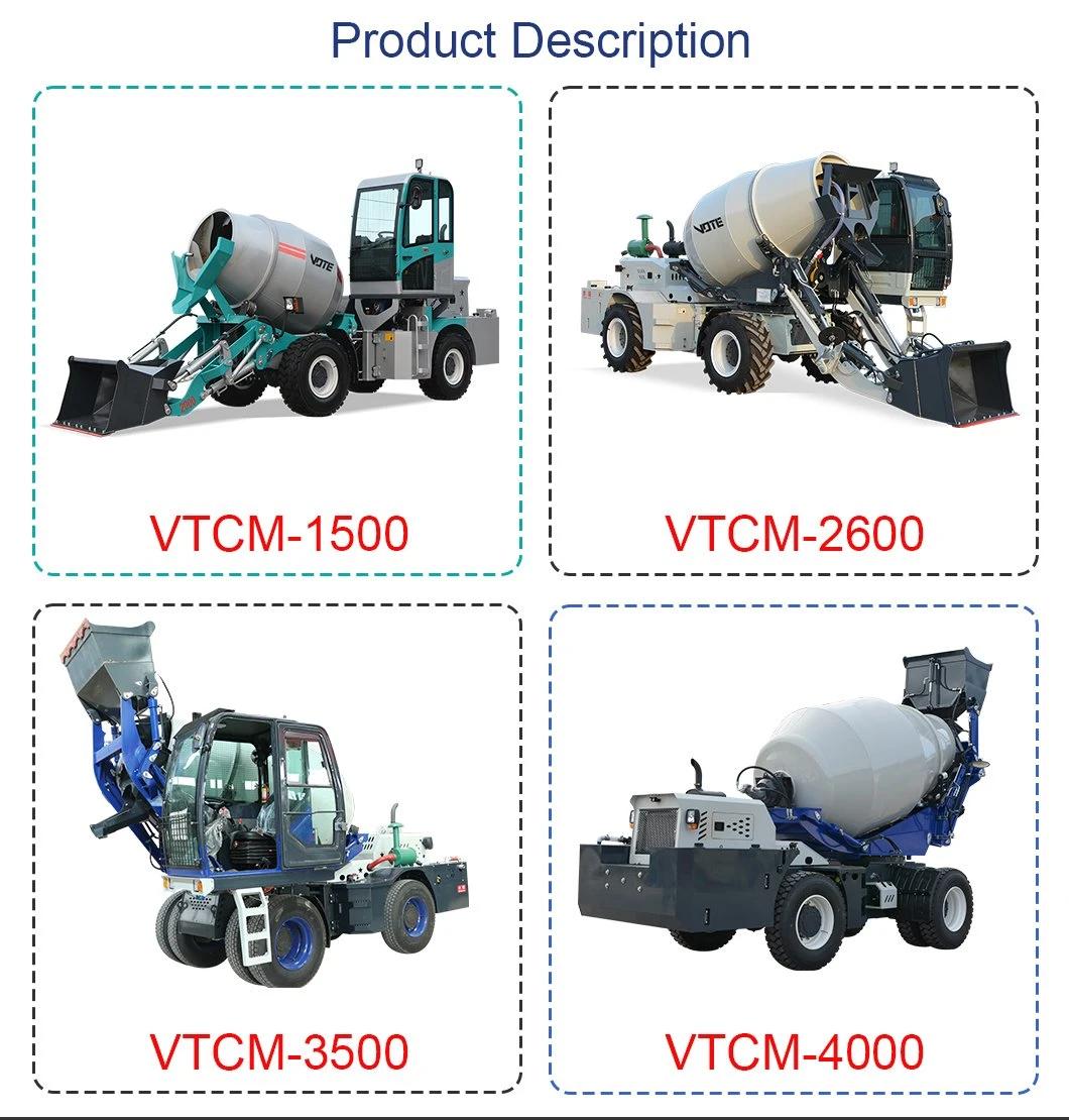 Self Loading Concrete Mixer 1.5cbm Concrete Mixer Truck