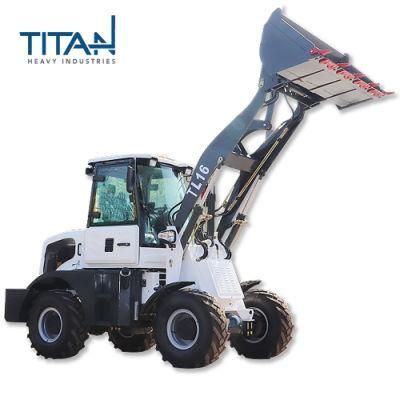 Factory Titan Europe Zl16f 1.6ton Chinese Small Compact Garden Farm Tractor Front End Mini Wheel Loader with Ce Proved