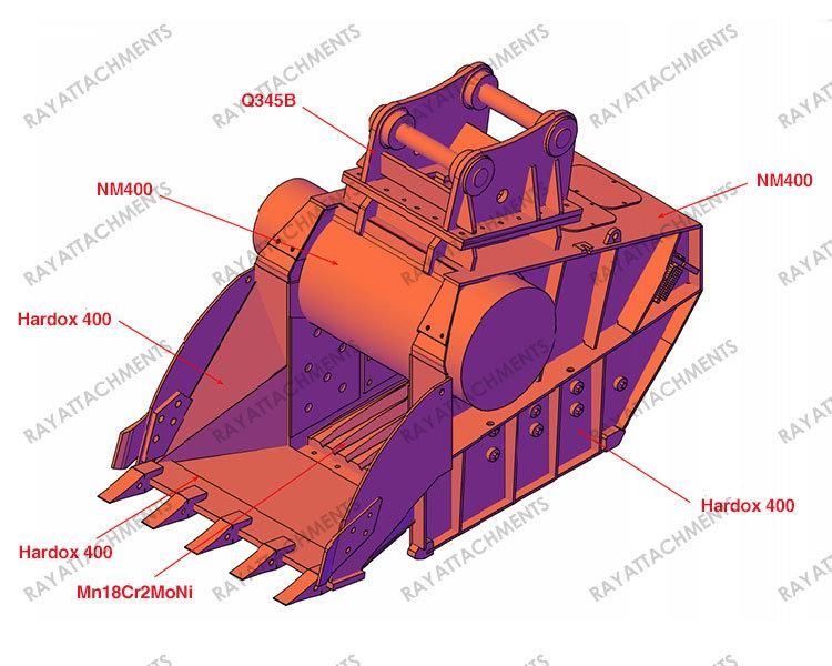 Excavator Crusher Bucket for Sale