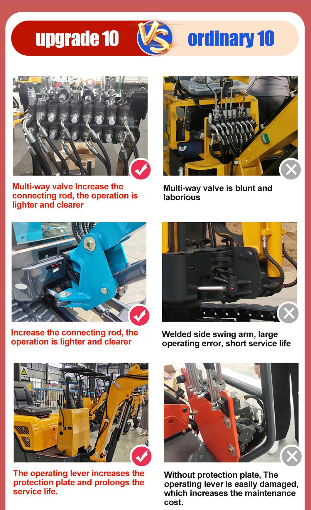 10% off! Hydraulic Mini Crawler Excavators Amphibious New Small Digger 1 Ton Excavator with Cab for Sale