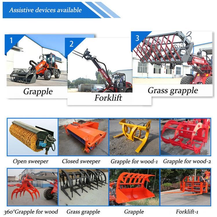 Hr926 2.6ton Mini Small Wheel Loader Mini Front End Loader with Spare Parts Cheap Price