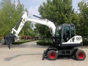 8 Ton White Wheel Excavator Special Design