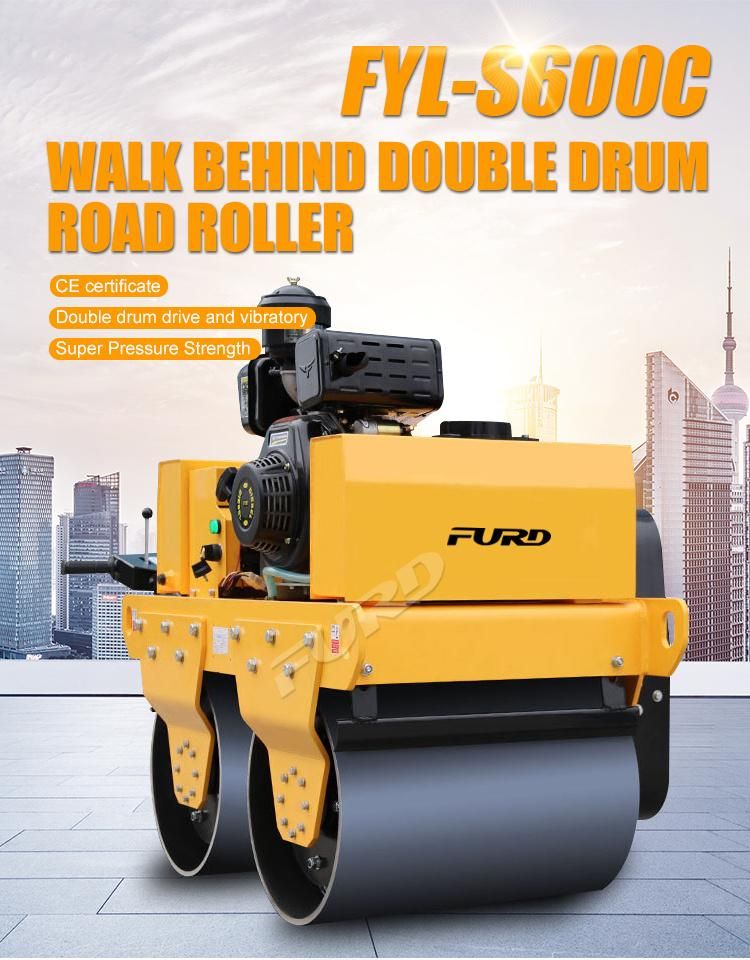 550kg Double Drum Hand Roller Compactor