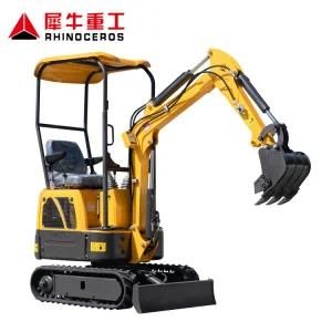 Rhinoceros Low Price China Manufacturer 800kg Mini Excavator for Farm, Chinese Engine, Big Power