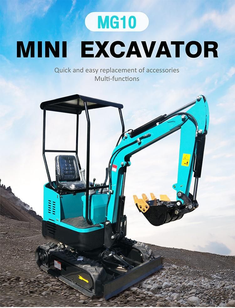 1 Ton New Hydraulic Small Digger Mini Farm Excavators for Sale