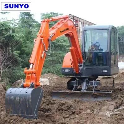 Sunyo Brand Sy68 Wheel Mini Excavator Is Hydraulic Excavator as Mini Loaders