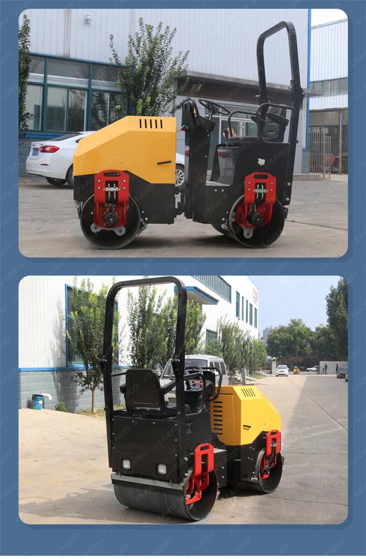 High Configuration 1.5 Ton Road Roller Vibratory Smooth Drum Rollers for Sale