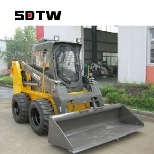 Ce and Certified Chinese Compact 3500kg Tws75 Skid Steer Wheel Loader with Diesel Engine for Sale