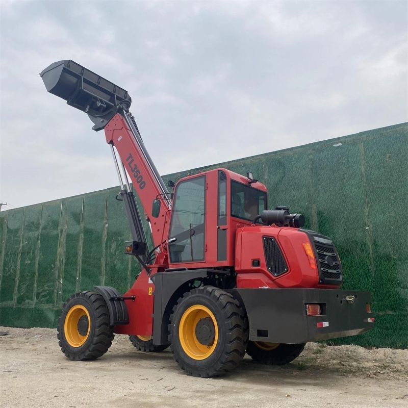 China Factory Wholesale 0.6/0.8/1/1.2/1.5/2 Ton Telescopic Loader Raised Arm Wheel Loader Small Wheel Forklift Site/Farm/Garden CE Certification Euro 5 Engine