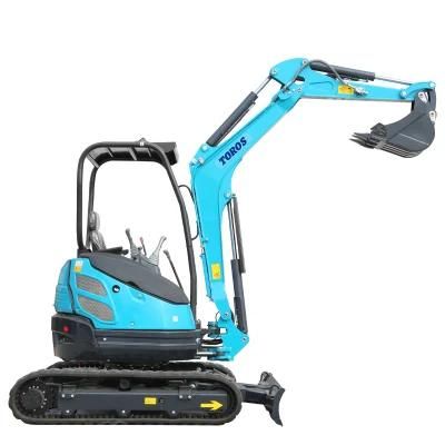 Hot Sale China 2.6 Ton Cheap Kubota/Koop Engine Mini Cabin Excavator Digger with Closed Cabin/Hydraulic/Crawler/CE/Construction