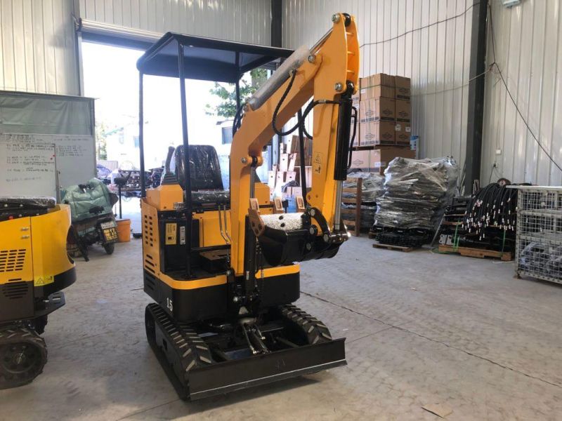 Easy Operation 1.5ton Mini Excavator Crawler Excavator with Double Cylinder Towable Mini Excavator