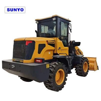 Sunyo Brand Wheel Loader Zl940b Model Mini Loader as Skid Steer Loader and Backhoe Loader Good Quality.