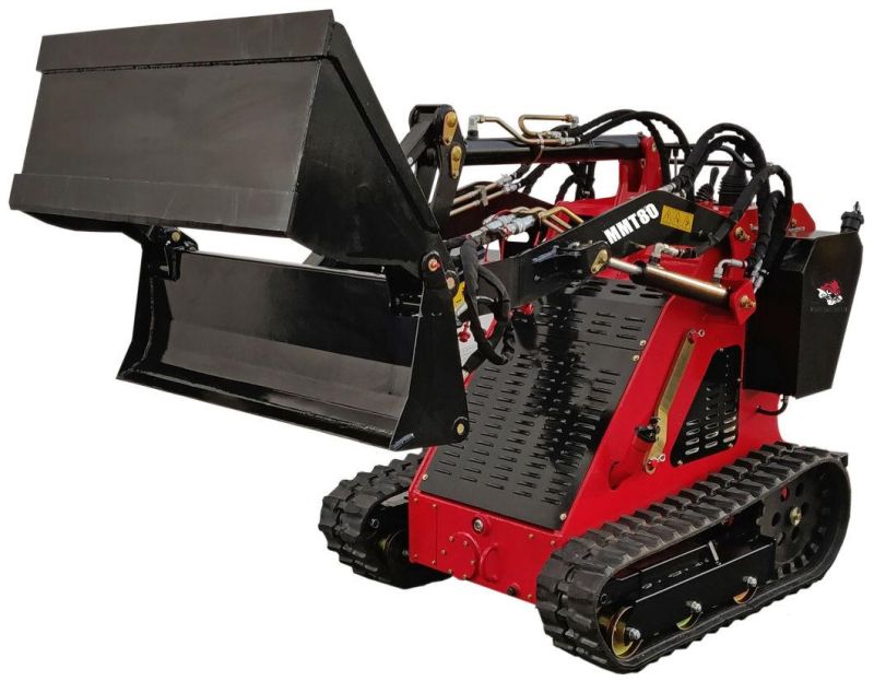 Multifunctional Walk Behind Track Drive Mini Skid Steer Loader for Sale