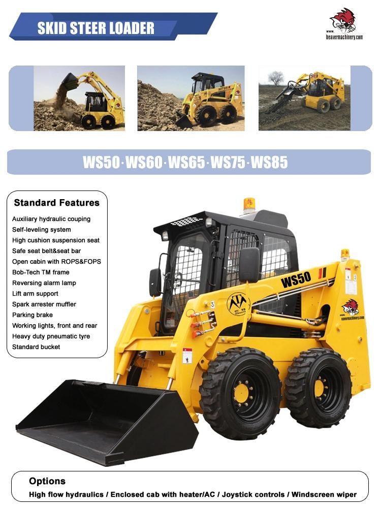 Ws50 Skid Steer Loader Multifunction Mini Loader Skid Steer Price