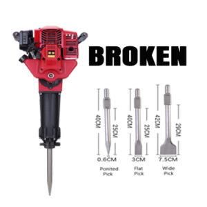 Two Stroke Multi-Functional Light Weight Gasoline Rock Breaker with High Quality and Best Price