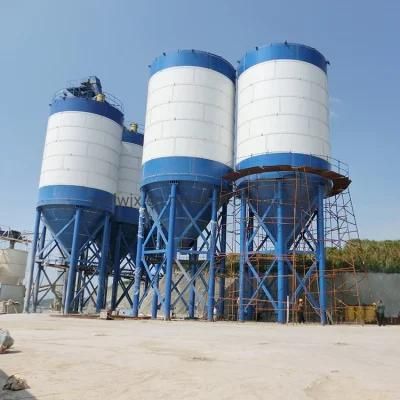 Steel Silo for Concrete Mixing Plant with Mini Concrete Mixer Pump