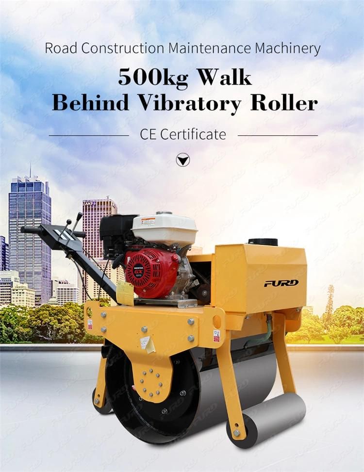 500kg/ 2 Ton Single Drum Vibratory Road Roller Soil Compaction Machine Made in China