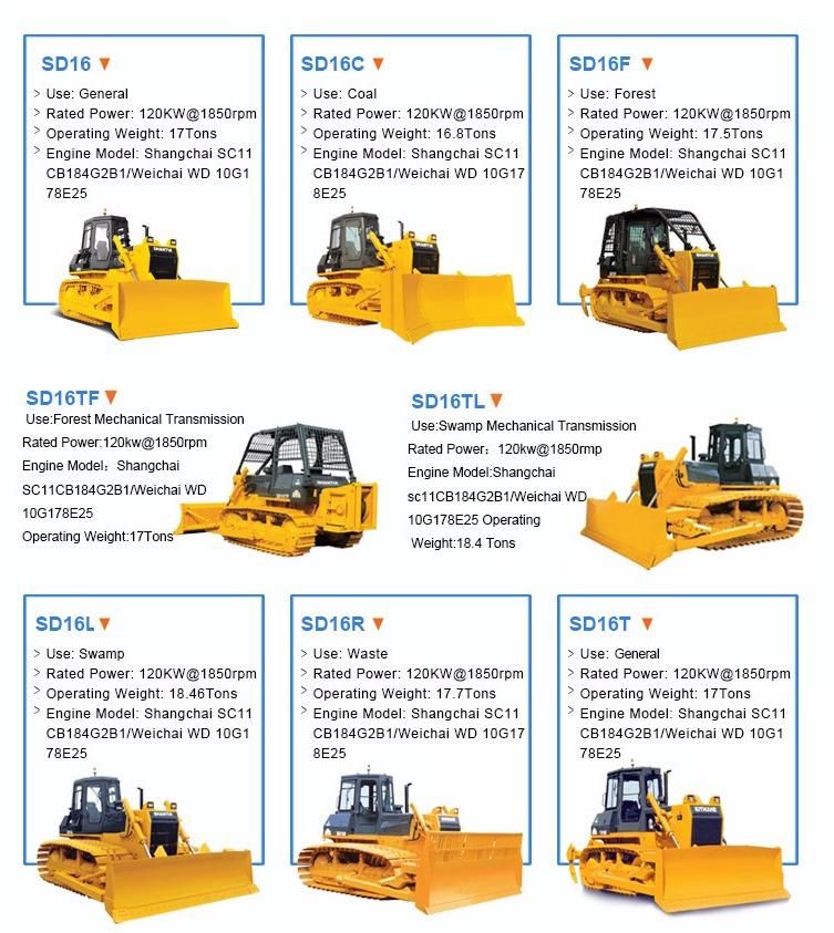 Construction Machinery Shantui SD16 Bulldozer for Sale Original Factory