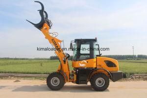 Kima10 Small Loader with Wood Grapple 1.5 Ton Frond End Loader