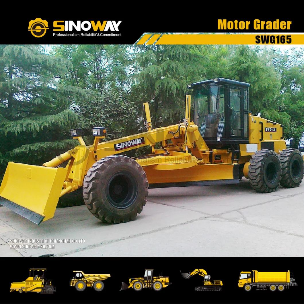 Good Quality 165HP Motor Graders with Cummins Engine and Rear Ripper