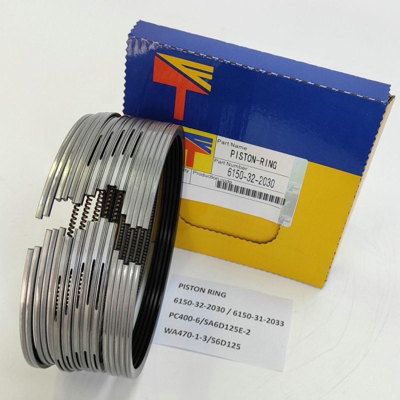 High Quality Diesel Engine Mechanical Parts Piston Ring 6150-32-2030 for Excavator Parts PC400-6 Wa470 Engine Parst S6d125 Generator Set