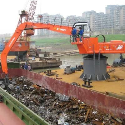 Bonny Wzd42-8c Stationary Electric Hydraulic Material Handler for Unloading Scrap Metal at Wharf From Ship Barge