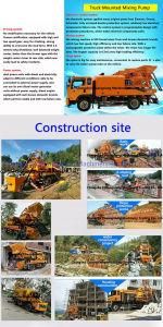 800L Hopper Capacity for Village, Road, Bridge Tunnel Construction Trailer Concrete Pump with Mixer for Sale in Indonesia