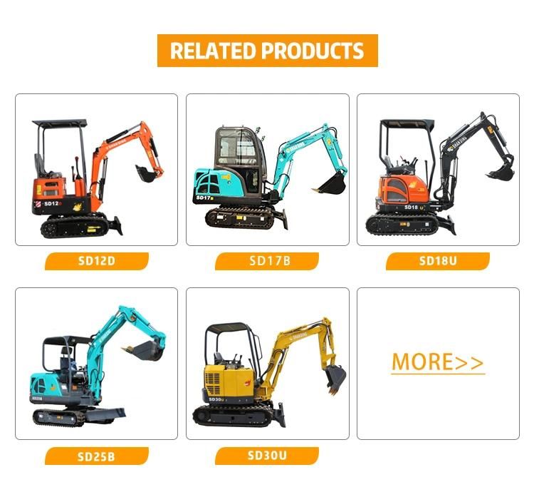 CE EPA China Cheap Price Hydraulic Excavator New Crawler Small 0.8 Ton 1 Ton 2 Ton 3 Ton Digger Micro Mini Excavators Excavadora with CE