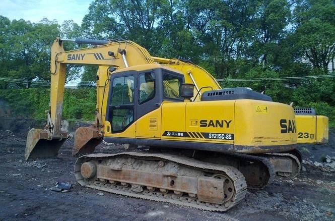Hydraulic Crawler Excavator Good Condition Earth Moving Construction Machinery Mining Secondhand Digger Chinese Sany Excavator Sy215c-8 Excavadora Usada