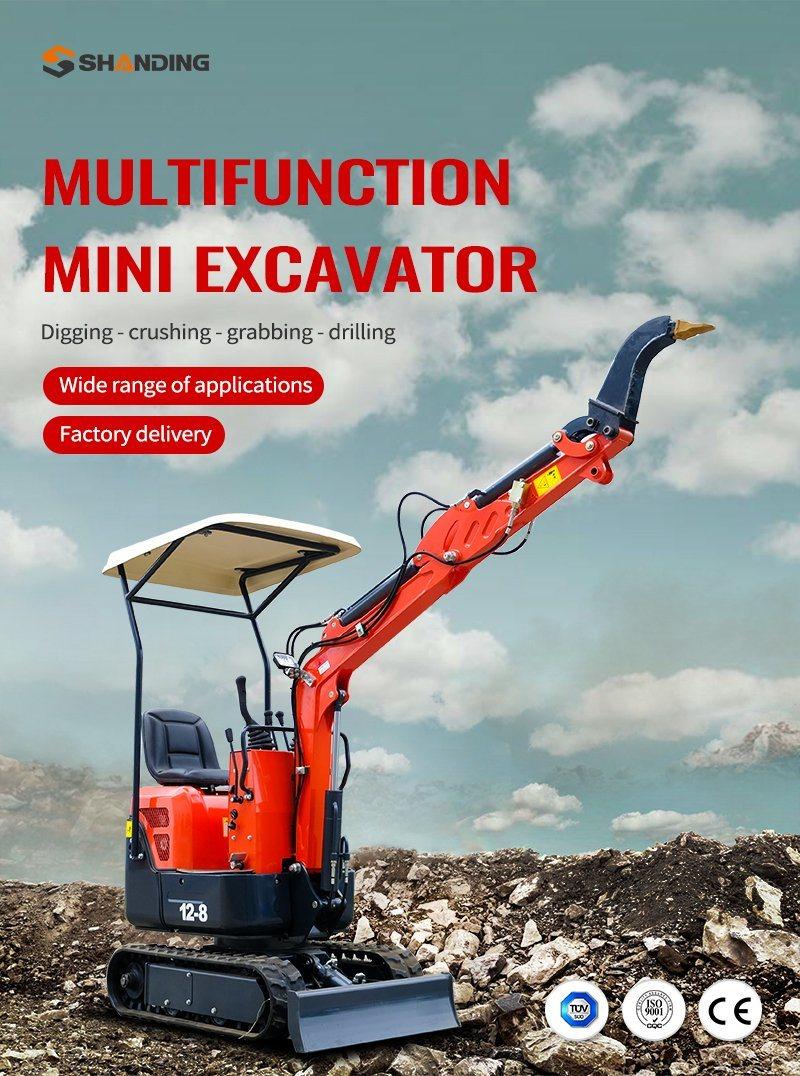 Shanding High Quality Mini Excavator 0.8t, 1t, 1.6t, 2t, 2.5t, 3t