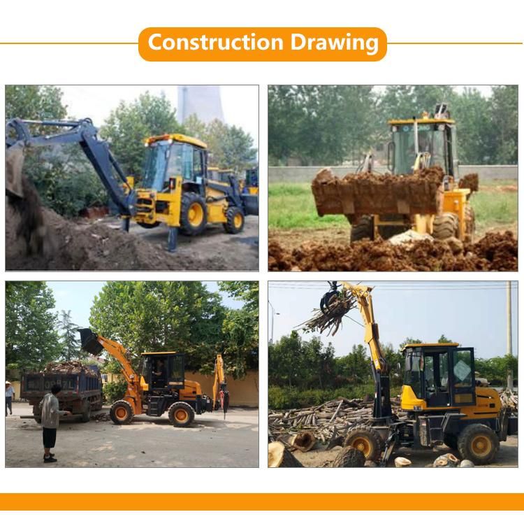 Mini Small Tractor Articulated Towable Backhoe Loader, Excavator Loader Backhoe Loader Factory Cheap Price