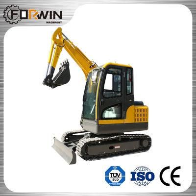 CE EPA 4 Ton Fw40b Mini and Compact Rubber Crawler Belt Track Excavators with Cabin for Sale