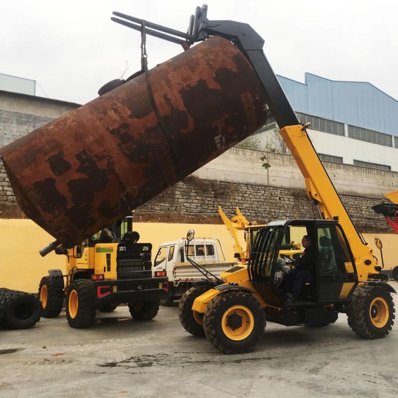 3 Tons Telehandler Forklift 4X4 Telescopic Boom Wheel Loader, 4X4 Wheel Loader with Telescopic Boom
