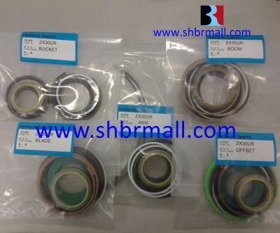 Complete Hydraulic Boom/Arm/Bucket/Blade/Offset Cylinder Repair Seal Kits for Hitachi Zx30UR Mini Excavators