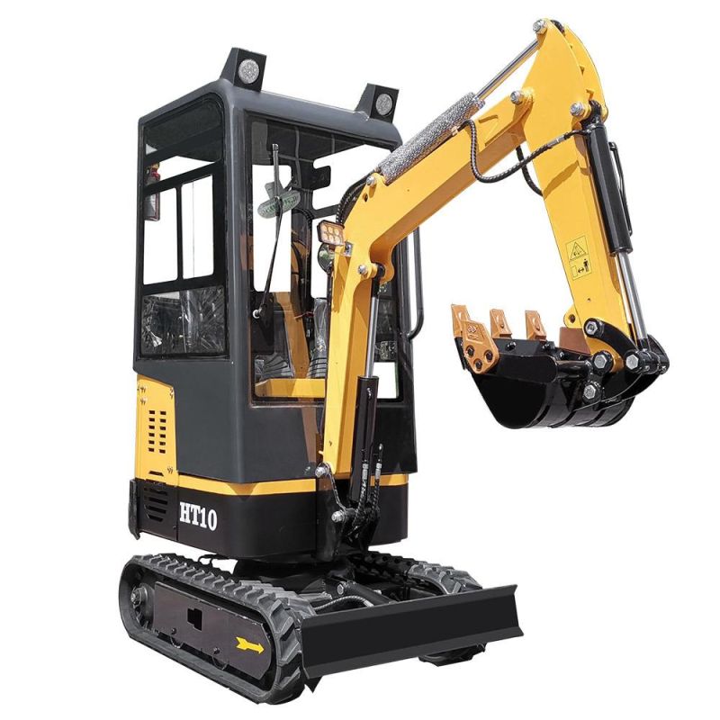 Promotional Cheap 1.0 Ton Mini Digger Crawler Excavator with Cab Crawler Mini Excavator for Sale