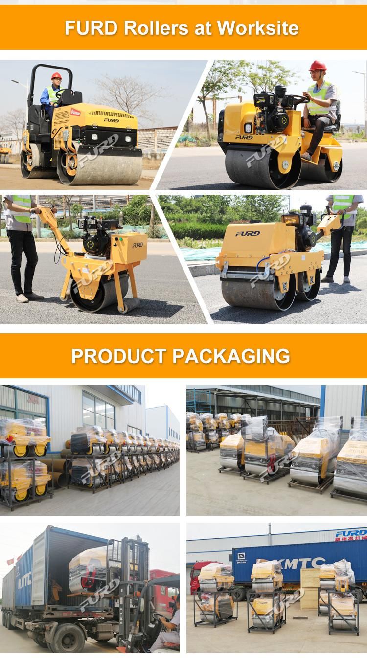 Walk Behind Roller Compactor Small Vibratory Roller Vibratory Drum Roller Fylj-S600c