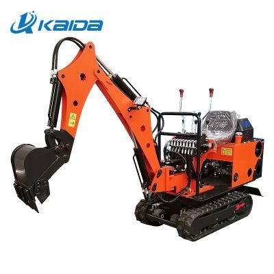 CE 0.8 Ton China New Hydraulic Multifunction Farm Crawler Mini Excavator for Garden Small Digger with Attachments