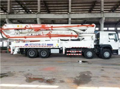 Hot Sale HOWO 8X4 371HP 52m Concrete Pump Truck