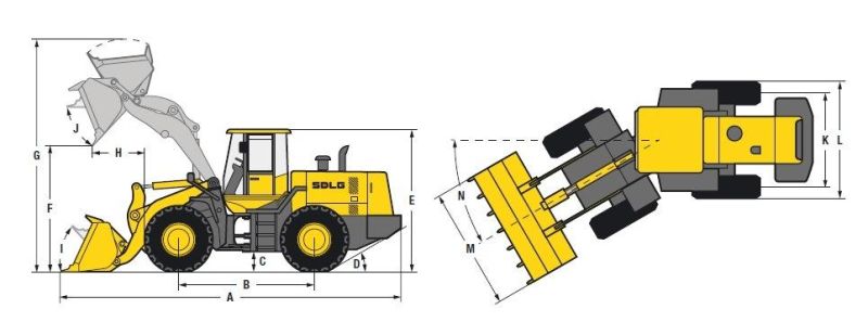 Sdlg Payloader 956f 5t Mining Wheel Loader with Weichai Engine