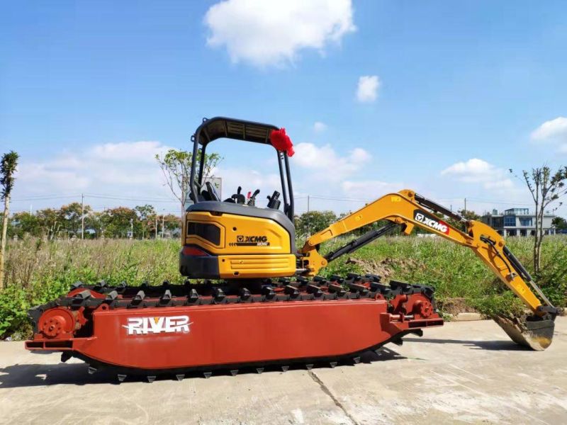 Amphibious Mini Digger Excavator for Landscaping Digging Mini Excavators with Pontoon Undercarriage