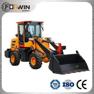 Construction Machinery Articulated Bucket Compact Type Hydraulic 1.0ton Small Wheel Loaders with Comfortable Seats and Strong Safety