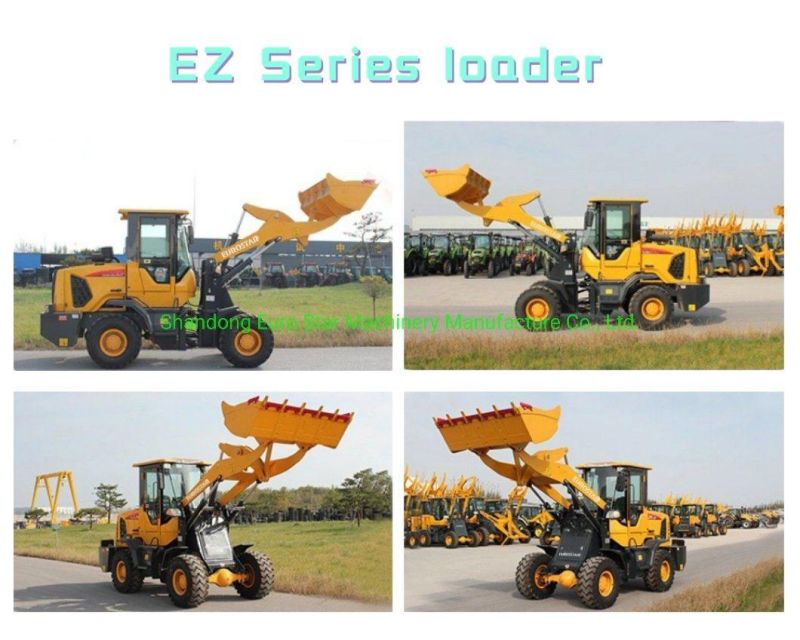 Mini Loader Small Articulated Front End Wheel Loader Construction Machinery Made in China for Bulk Materials and Hard Materials 1.6t 1.8t 2.0t