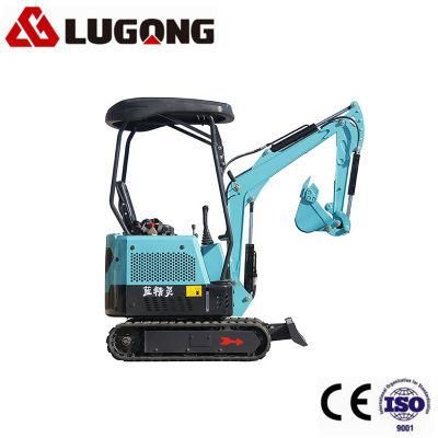 China Lugong 1.5ton Factory Wholesale Price Hydraulic Crawler Small Mini Bagger Excavators