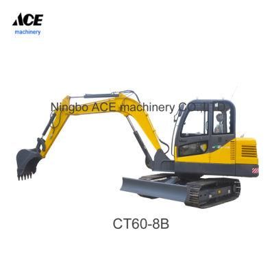 Construction Equipment 6ton Towable Backhoe Excavators Machine Factory