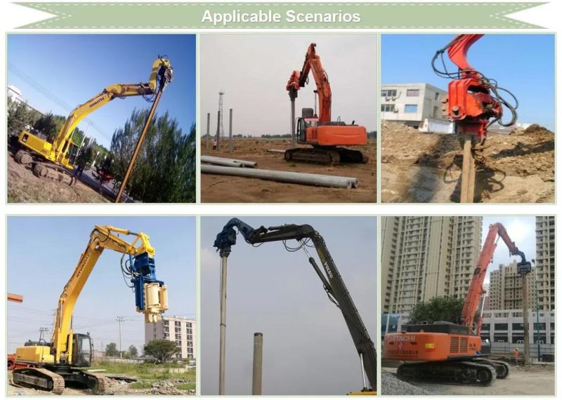 Exxcavator Mounted Hydraulic Pile Hammer for Sheet Pile, Concrete Pile