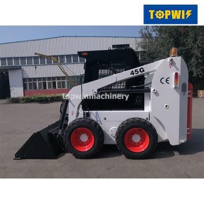 China Mini Compact Wheeled Tracked Case 700kg Skid Steer Loader Machine with Attachments Cheap Price for Sale