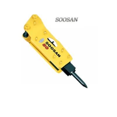 Soosan Hydraulic Breaker Sb50 Rock Breaker Hydraulic Machine Stone Breaking Demolition Hammer Excavator