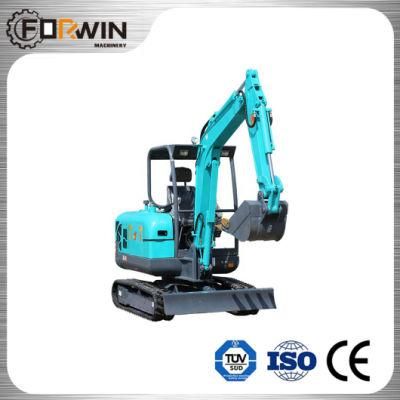 CE EPA 3 Ton Fw30-9 Mini and Compact Rubber Crawler Belt Track Excavators with Canopy for Sale