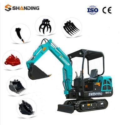 SD17-9 Mini Excavator Digger From Shanding High Quality Low Price
